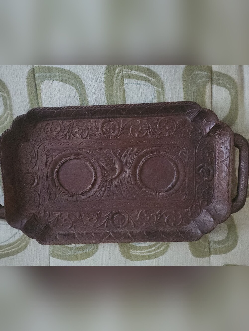 Antique Hand Caeved Large Tray